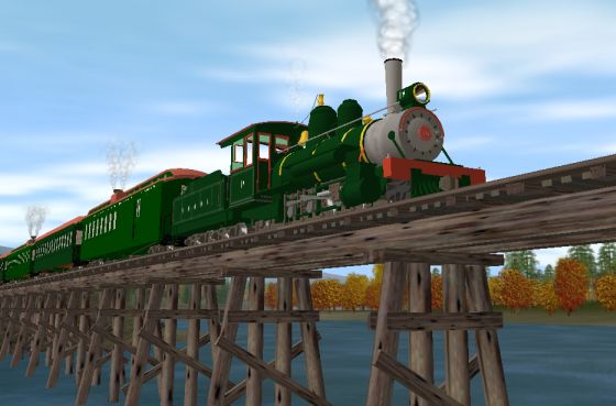 Baldwin on wood trestle